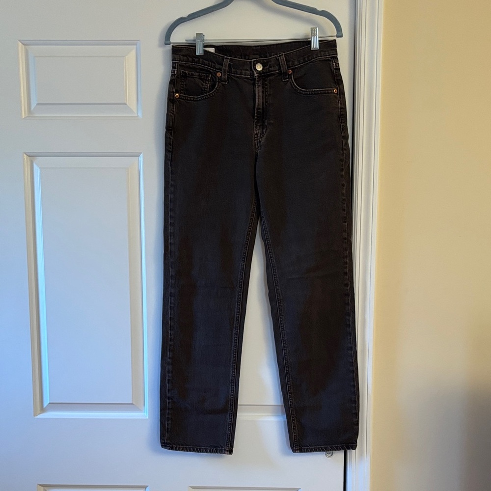 GAP distressed brown 90s loose mid rise jeans